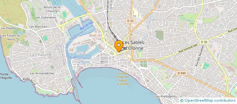 localisation de l'entreprise SOCIETE DE GESTION D'ETUDES FINANCIERES ET D'INFORMATIQUES à LES SABLES D'OLONNE