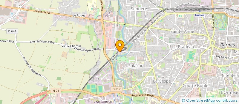 localisation de l'entreprise SOCIETE DE GESTION DE L'ABATTOIR DE TARBES EN ABREGE SOGEAT à TARBES