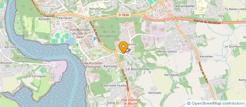 localisation de l'entreprise SOCIETE DE GESTION DE L'AEROPORT QUIMPER CORNOUAILLE  QUIMPER