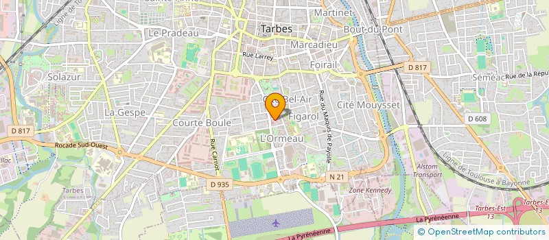 localisation de l'entreprise SOCIETE DE GESTION DE L'ORMEAU  TARBES