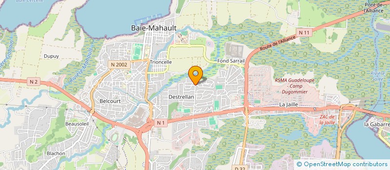 localisation de l'entreprise SOCIETE DE GESTION DE PATRIMOINE SB  BAIE-MAHAULT