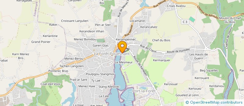 localisation de l'entreprise SOCIETE DE GESTION DU GOLF DE CORNOUAILLE  LA FORET-FOUESNANT