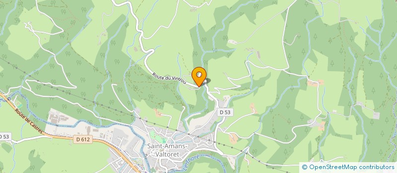 localisation de l'entreprise SOCIETE DE GESTION ET D'EXPLOITATION FORESTIERE  SAINT-AMANS-VALTORET