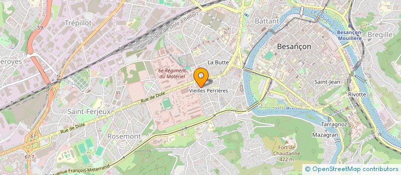 localisation de l'entreprise SOCIETE DE GESTION FEUVRIER à BESANCON
