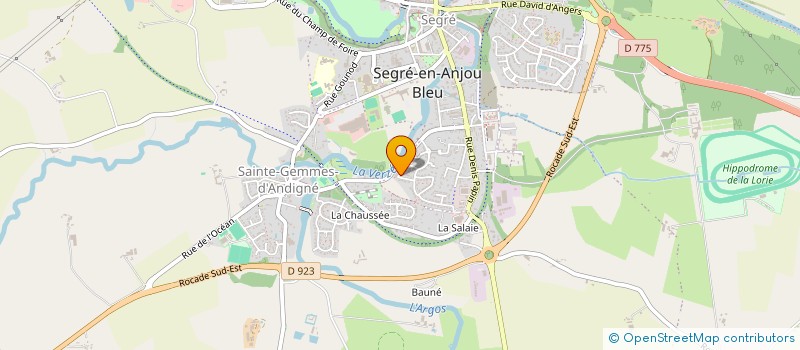 localisation de l'entreprise SOCIETE DE GESTION PERRAULT-FROGE à SEGRE-EN-ANJOU BLEU