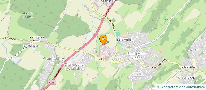 localisation de l'entreprise SOCIETE DE GRAVURE SUR METAUX  POUILLEY-LES-VIGNES