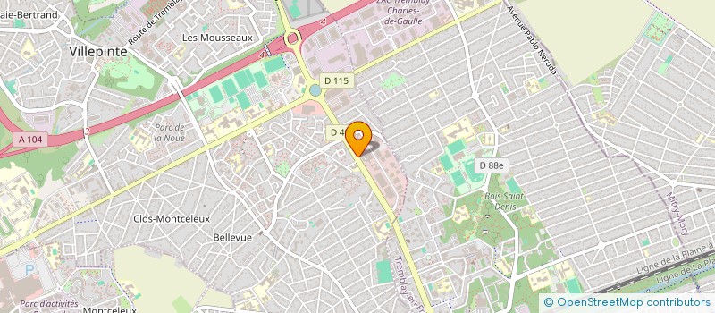 localisation de l'entreprise SOCIETE DE HOTELS JIVA  VILLEPINTE