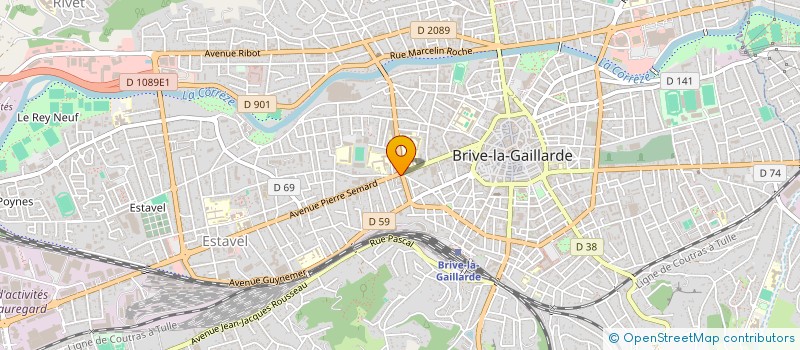 localisation de l'entreprise SOCIETE DE L'AUTO ECOLE CREAC à BRIVE-LA-GAILLARDE