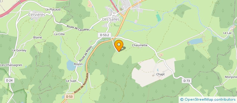 localisation de l'entreprise SOCIETE DE L ETANG DE ROYON  LES SALLES