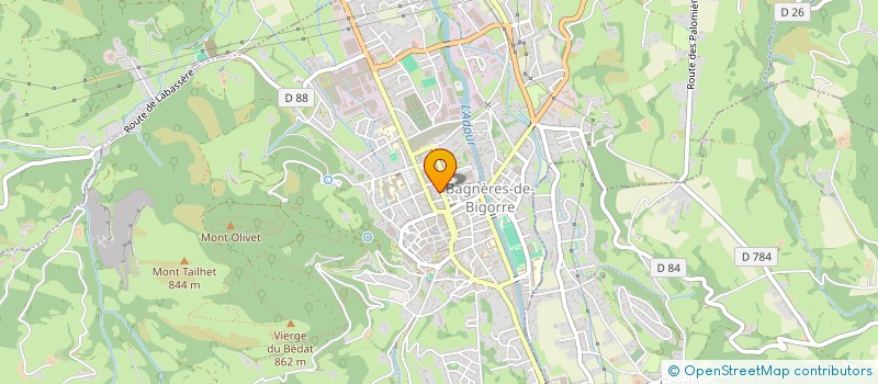 localisation de l'entreprise SOCIETE DE L'HOTEL LUTETIA  BAGNERES-DE-BIGORRE