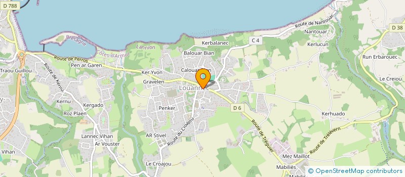 localisation de l'entreprise SOCIETE DE LA COTE à LOUANNEC