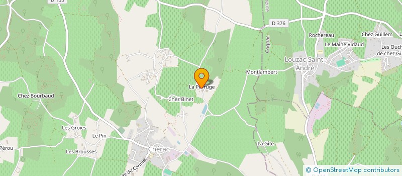 localisation de l'entreprise SOCIETE DE LA PERRUGE  CHERAC