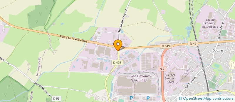 localisation de l'entreprise SOCIETE DE LEVAGE ET MANUTENTION CANTINIAU à FEIGNIES
