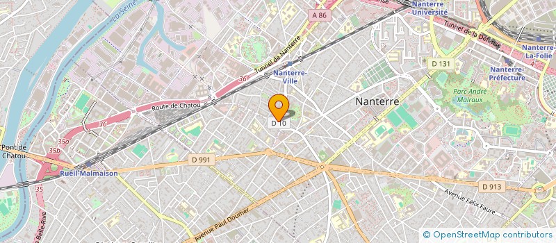 localisation de l'entreprise SOCIETE DE LIBRAIRIE CHARTRAIN à NANTERRE