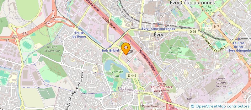 localisation de l'entreprise SOCIETE DE LUXE D'HOTELLERIE FRANCAISE  EVRY-COURCOURONNES