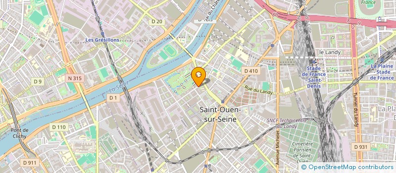 localisation de l'entreprise SOCIETE DE MAINTENANCE DU TUNNEL LYON-TURIN à SAINT-OUEN-SUR-SEINE
