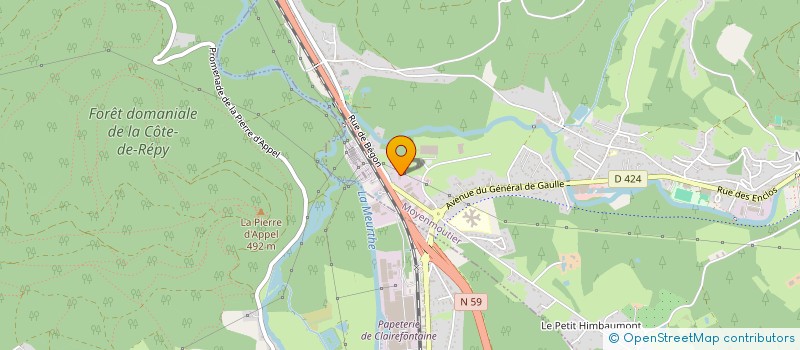 localisation de l'entreprise SOCIETE DE MAINTENANCE POUR L'INDUSTRIE SPECIALISEE  MOYENMOUTIER