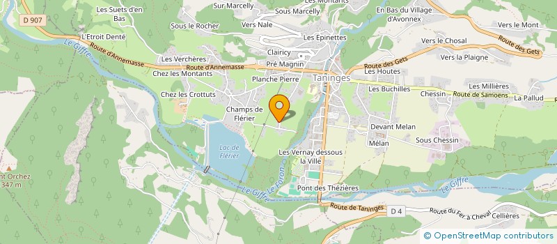 localisation de l'entreprise SOCIETE DE MANEGUET  TANINGES