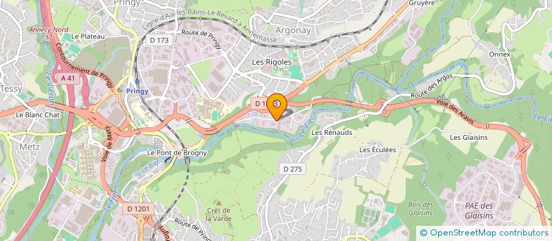 localisation de l'entreprise SOCIETE DE MARQUAGE INDUSTRIEL à ARGONAY