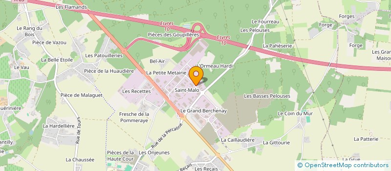 localisation de l'entreprise SOCIETE DE MECANIQUE DE TAILLAGE ET FILETAGE DE TOURAINE  ESVRES