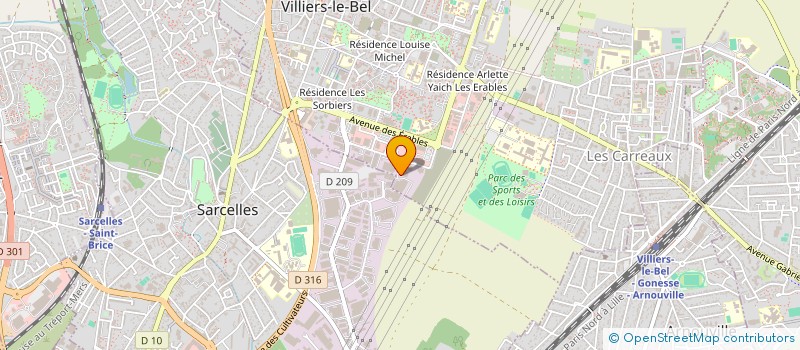 localisation de l'entreprise SOCIETE DE METALLERIE DE BATIMENT à VILLIERS-LE-BEL