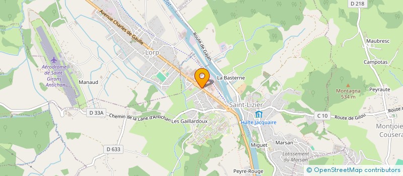 localisation de l'entreprise SOCIETE DE NEGOCE ARIEGEOISE DE MATERIAUX à SAINT-LIZIER