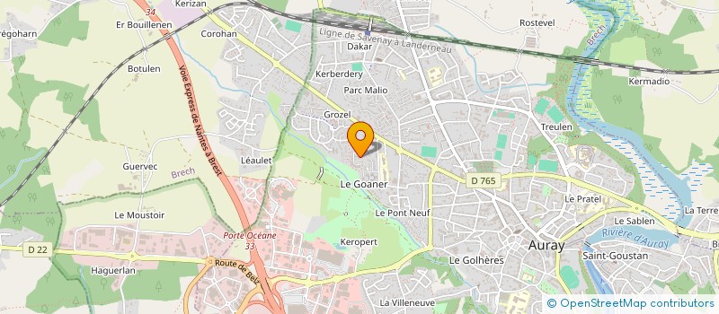 localisation de l'entreprise SOCIETE DE NEGOCE DE BOIS BRETON à AURAY