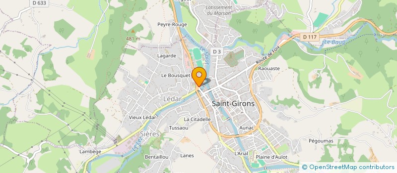 localisation de l'entreprise SOCIETE DE PARTICIPATIONS FINANCIERES DE PROFESSIONS LIBERALES DE PHARMACIENS D'OFFICINE FINANCIERE DU COUSERANS à SAINT-GIRONS