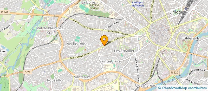 localisation de l'entreprise SOCIETE DE PARTICIPATIONS FINANCIERES LIBERALE DE PHARMACIENS D'OFFICINE NOUGIER- RATEAU - REBEIX à LIMOGES