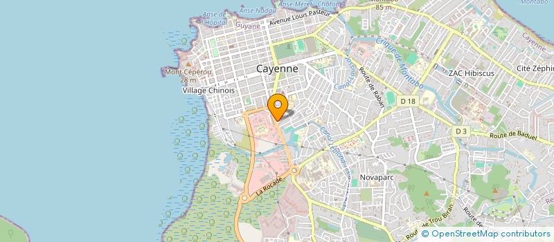localisation de l'entreprise SOCIETE DE PEINTURE REVETEMENT ET CARRELAGE GUYANAIS à CAYENNE