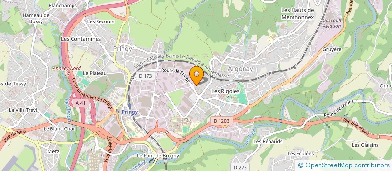 localisation de l'entreprise SOCIETE DE PILOTAGE, D'ETUDES ET D'ECONOMIE DE LA CONSTRUCTION  ARGONAY