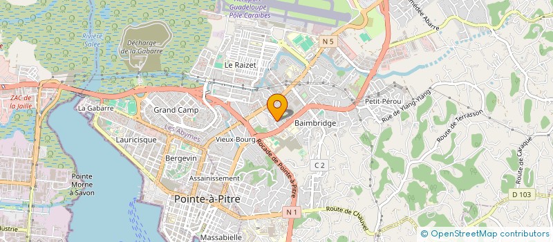 localisation de l'entreprise SOCIETE DE PLOMBERIE SANITAIRE ET VRD (SPSV) à LES ABYMES