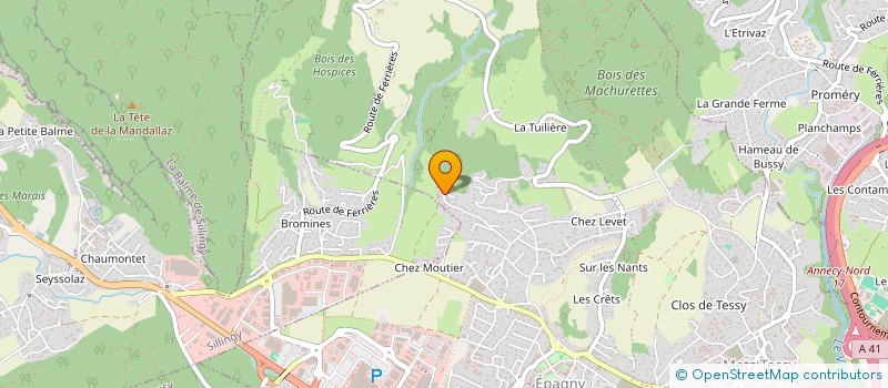 localisation de l'entreprise SOCIETE DE PRE -CABLAGE COURANT FAIBLE - SPCF à EPAGNY METZ-TESSY