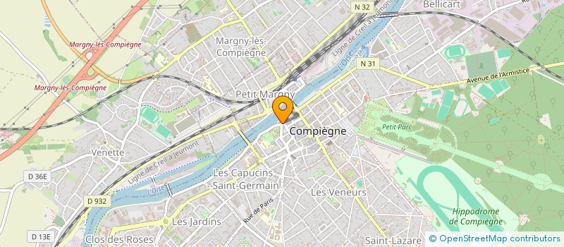 localisation de l'entreprise SOCIETE DE PRESSE DE L'OISE  COMPIEGNE