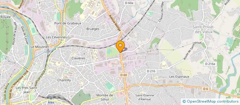 localisation de l'entreprise SOCIETE DE PRESTATION D'AMENAGEMENT D'INFRASTRUCTURE ET DE CONSTRUCTION à ALES