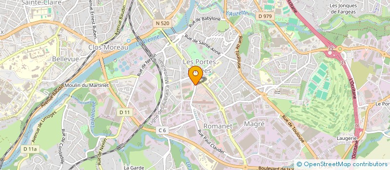localisation de l'entreprise SOCIETE DE PRISE DE PARTICIPATION DU BATIMENT à LIMOGES