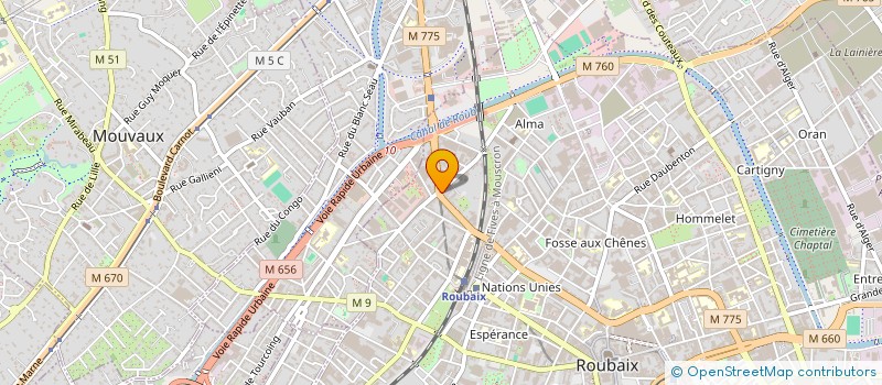 localisation de l'entreprise SOCIETE DE PROTECTION ELECTRONIQUE SARL à ROUBAIX