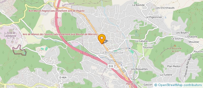 localisation de l'entreprise SOCIETE DE RADIO ET DE COMMUNICATION  LA BOUILLADISSE