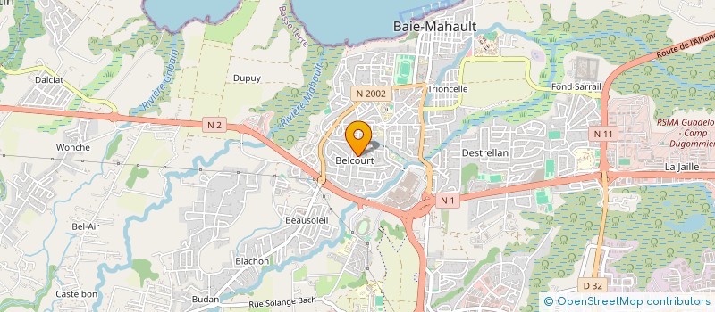 localisation de l'entreprise SOCIETE DE REALISATION DE BATIMENT TRAVAUX PUBLICS ET D'ENVIRONNEMENT à BAIE-MAHAULT