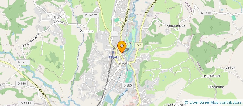 localisation de l'entreprise SOCIETE DE REPEUPLEMENT EN GIBIER DES COMMUNES D'OBJAT, SAINT-CYR- LA-ROCHE, SAINT-BONNET-LA-RIVIERE  OBJAT