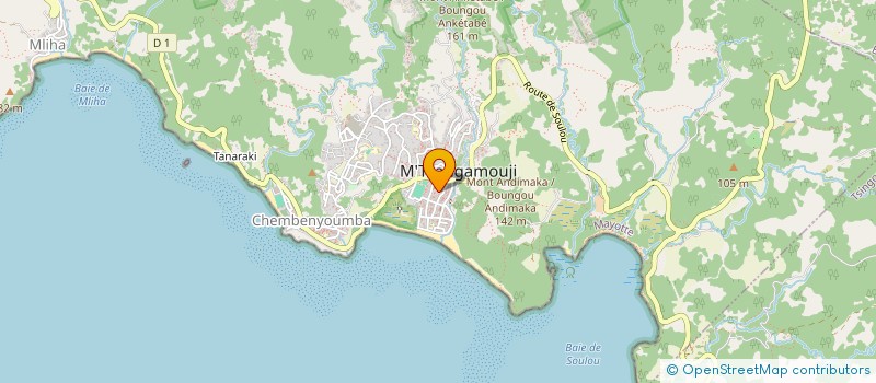 localisation de l'entreprise SOCIETE DE RESEAUX ET D'AMENAGEMENT à M'TSANGAMOUJI