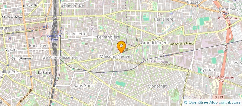 localisation de l'entreprise SOCIETE DE RESTAURATION CACHER  VILLEURBANNE