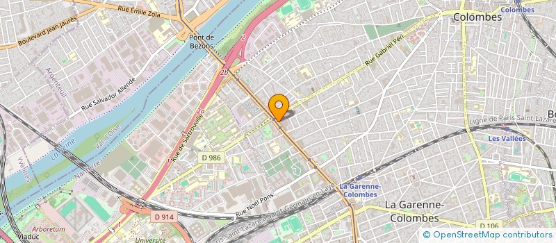 localisation de l'entreprise SOCIETE DE RESTAURATION DES 4 CHEMINS  COLOMBES