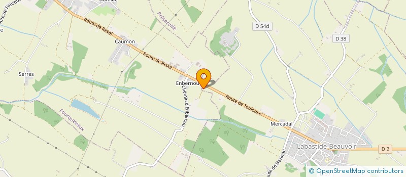 localisation de l'entreprise SOCIETE DE SECOND OEUVRE LABASTIDOISE   I.S.O.L.  LABASTIDE-BEAUVOIR