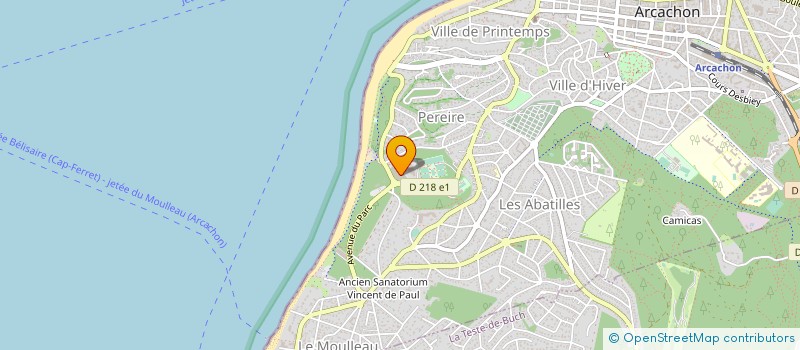 localisation de l'entreprise SOCIETE DE THALASSOTHERATPIE DE LA BAIE D'ARCACHON à ARCACHON