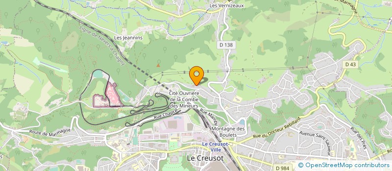 localisation de l'entreprise SOCIETE DE TIR DU CREUSOT à LE CREUSOT