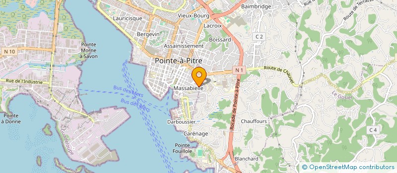 localisation de l'entreprise SOCIETE DE TRANPORT MERCIO  POINTE-A-PITRE