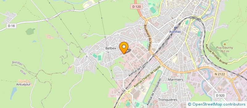 localisation de l'entreprise SOCIETE DE TRANSACTIONS ET DE TRANSPORTS AUTOMOBI- LES CIPRIANI.  AURILLAC