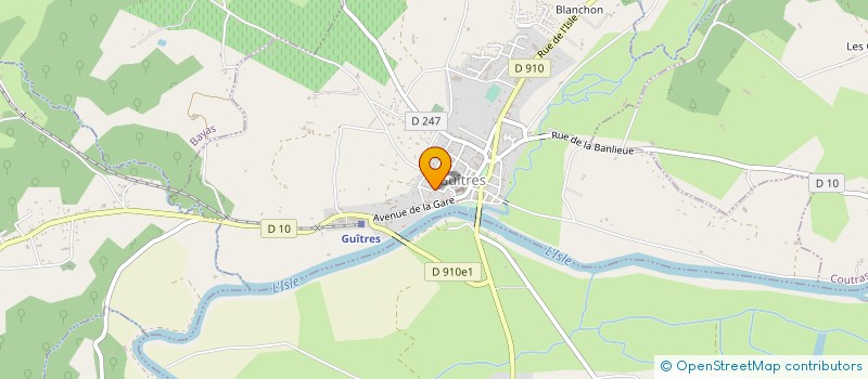 localisation de l'entreprise SOCIETE DE TRANSFORMATION DES BOIS à GUITRES