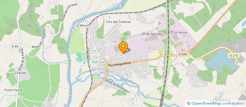 localisation de l'entreprise SOCIETE DE TRANSPORT A.R. - STAR  NERSAC